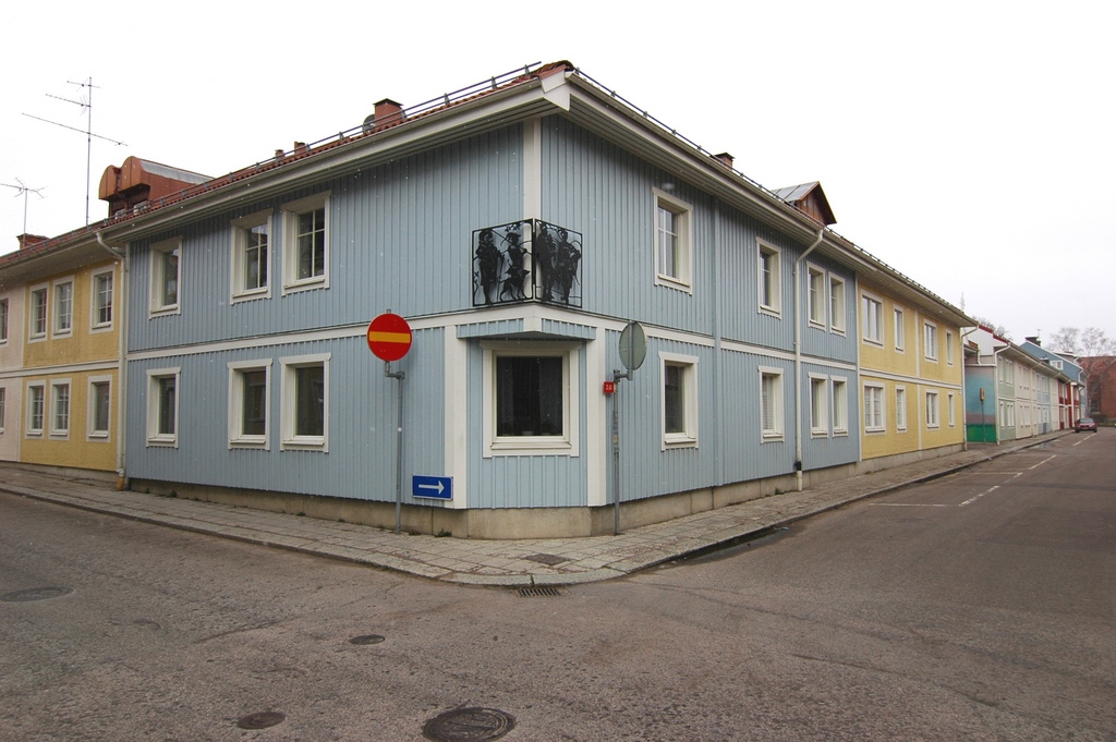 Fasader hörnet Trädgårdsgatan - Bergsmansgatan.