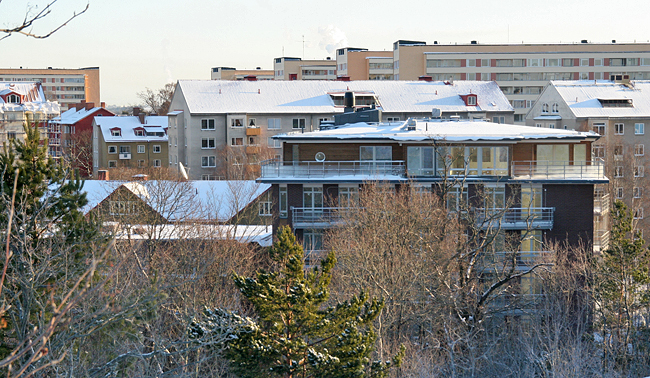 Huvudsta, på bilden syns bl.a. Ingenting 10, Trädet 9, Rekryten 2 och 4, Kadetten 1 och 3, Stenborttet 5