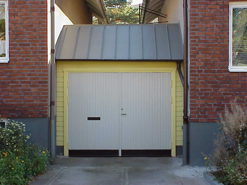 Garagens utformning på Novembergatan.