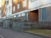 Bottenvåning och entréparti till bostadshus vid Lantmilsgatan..