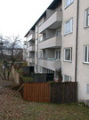Sätra, Lövsätra 3, Lövsätragränd 23-38.

Fasad mot sydöst med balkonger, samt uteplatser vid suterrängvåningens lägenheter.

 

 