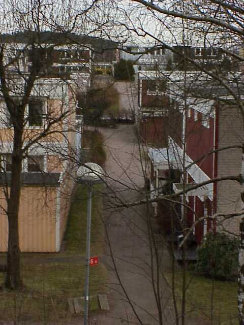 En gata i småhusområdet Bällskär.