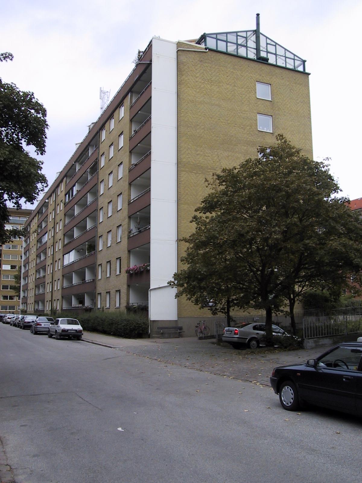Kvarteret Ljungbyhus 9 vid Henrik Wranersgatan, ritat av Axel Carlsson 1967.