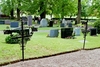 Frösve kyrkogård med smidda järnkors.  
Neg nr 02/133:24.jpg