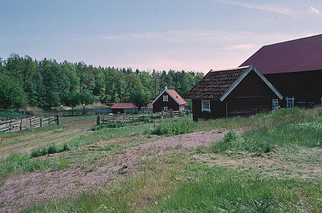 Översikt över ladugårdsplanen på Skavdö 1:1.