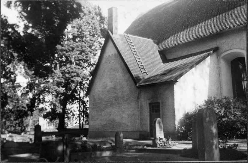 Huddinge kyrka, sakristian från norr