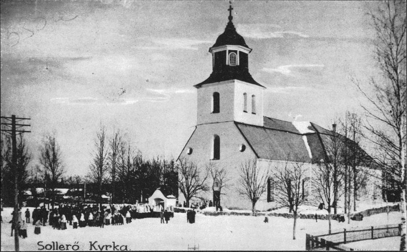 Solleröns kyrka (Sofia Magdalena kyrka) från sydväst.