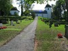 Kyrkogårdens norra sida.
