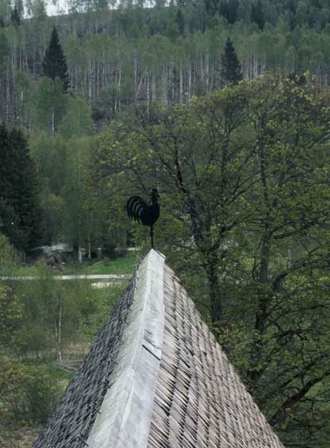 Kyrktupp på långhusets östra del.