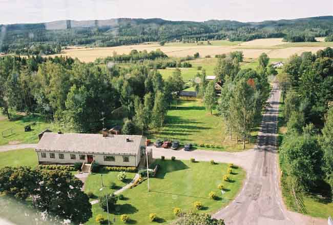 Utsikt från kyrktornet i Glava kyrka. 