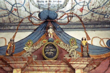 Fullösa kyrka. Överstycke av altaruppsatsen. Neg.nr 03/190:16.jpg