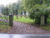 Västra Eds nya kyrkogård, ingång från norr.