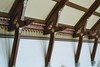 Detalj av öppen takstol i Longs kyrka. Neg.nr. 04/146:07. JPG.