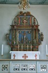 Altaruppsats och altarring i Tråvads kyrka. Neg.nr. 04/117:18. JPG.
