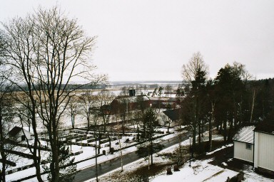 Utsikt från klockstapel på Korsberga kyrkogård. Neg.nr. 03/232:09. JPG. 