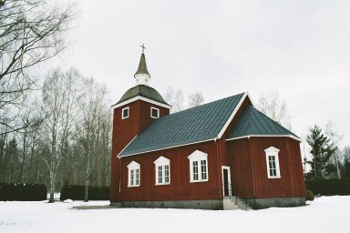Exteriör av Bocksjö kapell, omdanat 1952. Neg.nr. 03/255:21. JPG. 