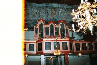Orgelläktare i Mölltorps kyrka. Neg.nr. 03/231:10. JPG.