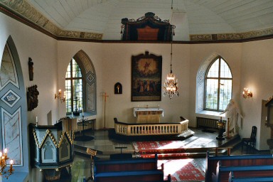 Interiör av Acklinga kyrka. Neg.nr. 04/318:19. JPG.