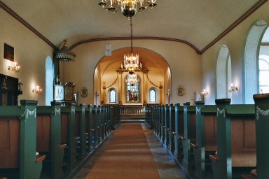 Interiör av Dimbo kyrka. Neg.nr. 04/316:13. JPG.