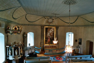 Interiör av Härja kyrka. Neg.nr. 04/195:06. JPG.