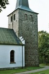 Romanskt västtorn på Valstads kyrka. Neg.nr. 04/199:03. JPG. 