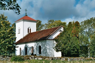 Exteriör av Varvs kyrka. Neg.nr. 04/320:22. JPG. 