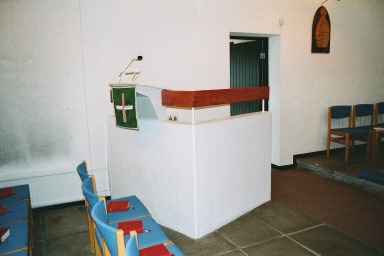 Predikstol i Högåskyrkan. Neg.nr. 03/222:04. JPG.