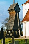 Klockstapel vid Stengårdshults kyrka, uppförd 1912 efter ritningar av Torben Grut. Neg.nr. B963_053:12. JPG. 
