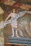 Målning av ängel på klerestorium i Habo kyrka. Neg.nr. 04/181:07. JPG.