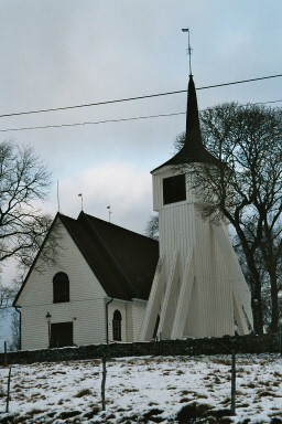 Exteriör av Angerdshestra kyrka. Neg.nr. B963_063:12. JPG. 