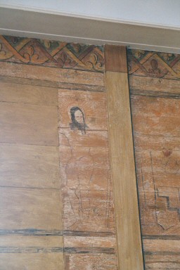 Väggmålning i västra delen av Mulseryds kyrka. Neg.nr. B963_059:14. JPG.