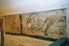 Kalkmålningar i sydvästra delen av Magra kyrka. Neg.nr. B961_007:21. JPG.