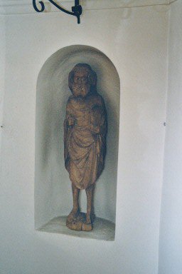 Berga kyrka. Skulptur av  Johannes döparen från 1300-talet. Neg.nr 04/274:03.jpg