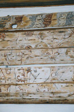 Bredsäters kyrka. Detalj av senmedeltida målning, nu på sydväggen. Neg.nr 04/333:08.jpg