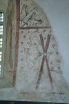 Fragment av senmedeltida kalkmålning i Lugnås kyrka. Negnr 04/268:11.jpg
