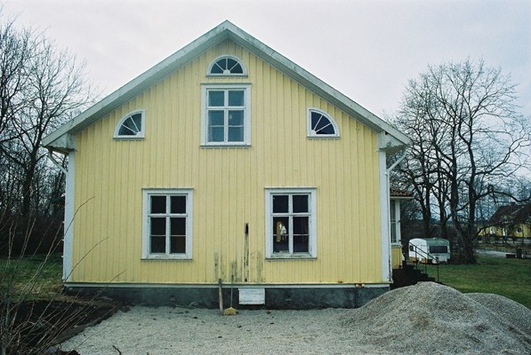 Kyrkbyskolans norra gavel.