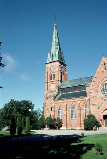 Fryksände kyrka på kyrktomt från söder. 