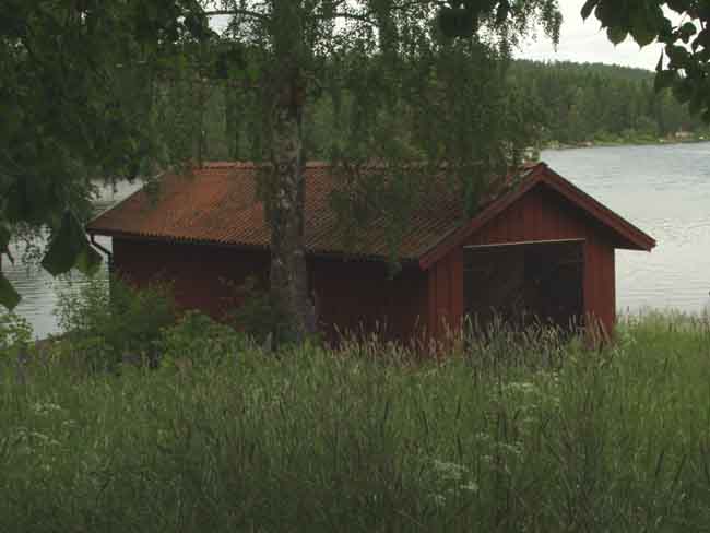 Ny kyrka, interiören, båthus. 