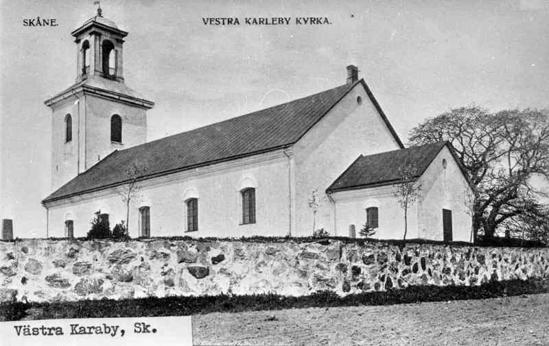 Västra Karaby kyrka från sydöst