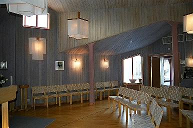 Kyrkorummet i Stenkullens kyrka sett från NÖ.