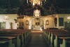 Kyrkorummet i Lerums kyrka sett mot koret, från V .