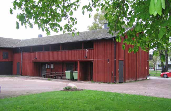 Wahlundsgården, norra uthuslängan, fasad mot gården