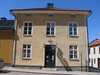 Bertha Petterssons hus, hörnhuset i korsningen Kyrkogatan -Komministergatan, fasad mot Kyrkogatan.