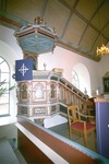 Predikstolen i Spannarps kyrka.