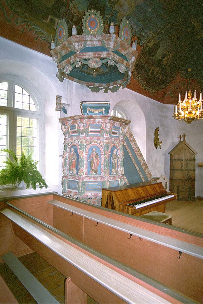 Predikstolen i Svartrå kyrka.