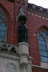 Helsingborgs rådhus, detalj - staty på södergaveln.