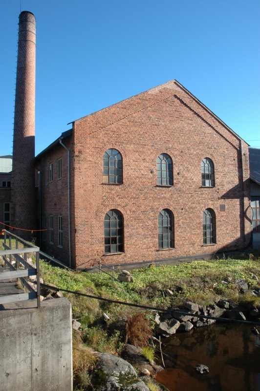 "Maskinverkstaden" från 1862, fasad mot Forsviks ström.