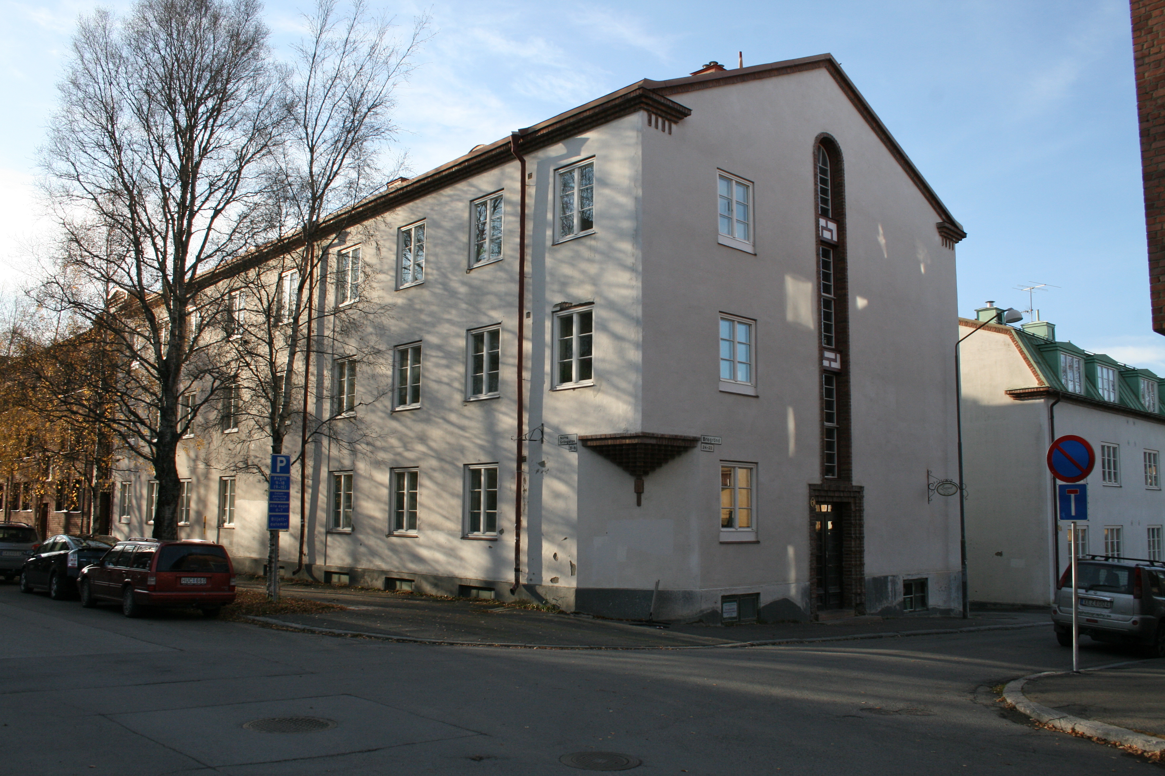 Sparboken 2, hus 3. Fasader mot N. Gröngatan/Brogränd.