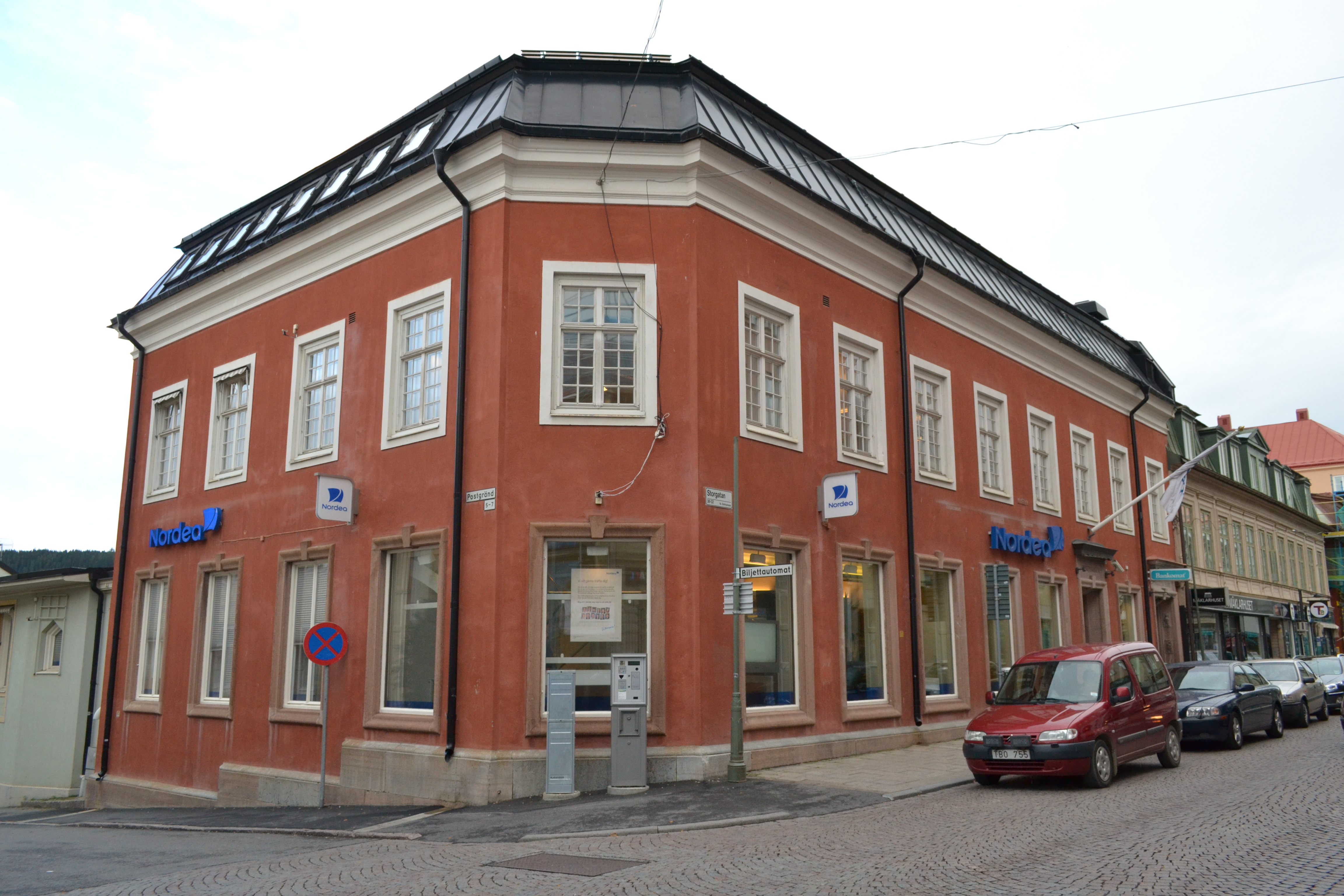 Boktryckaren 4, hus 1. Fasader mot Storgatan/Postgränd.