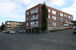 Fasader mot Köpmangatan/Samuel Permans gata. 